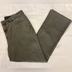 Susan Graver Stretch Denim Bootcut Classic Jeans Grey